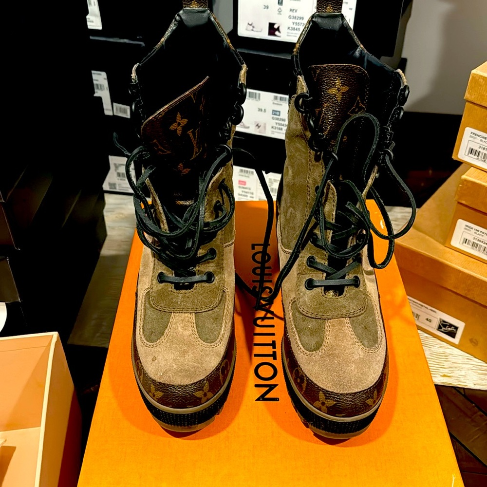 Louis Vuitton combat boots